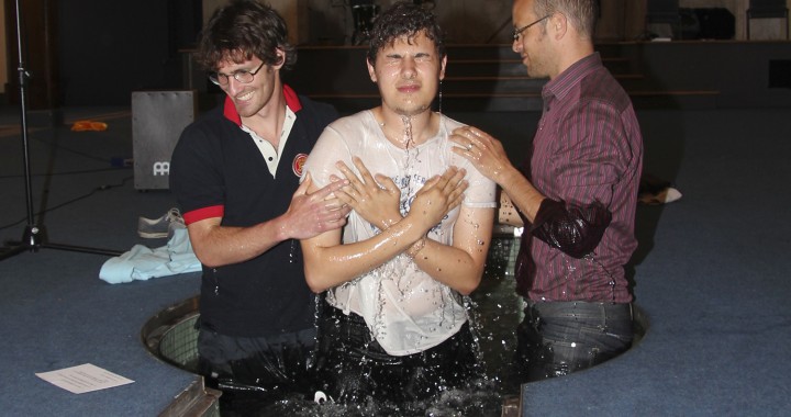 Max getting baptised