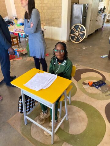 Putting the new primary desks together