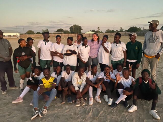 Senior Girls Footballers after a tough loss in the inter-schools final