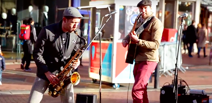 Buskers in Dublin city centre