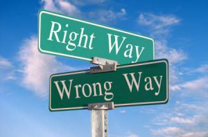 Right & Wrong Way