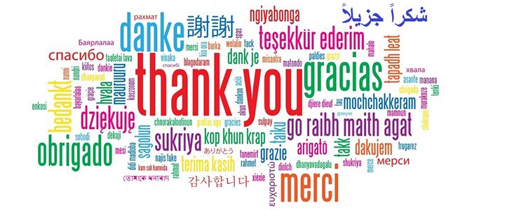 Thank You word cloud