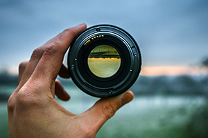 Through a lens